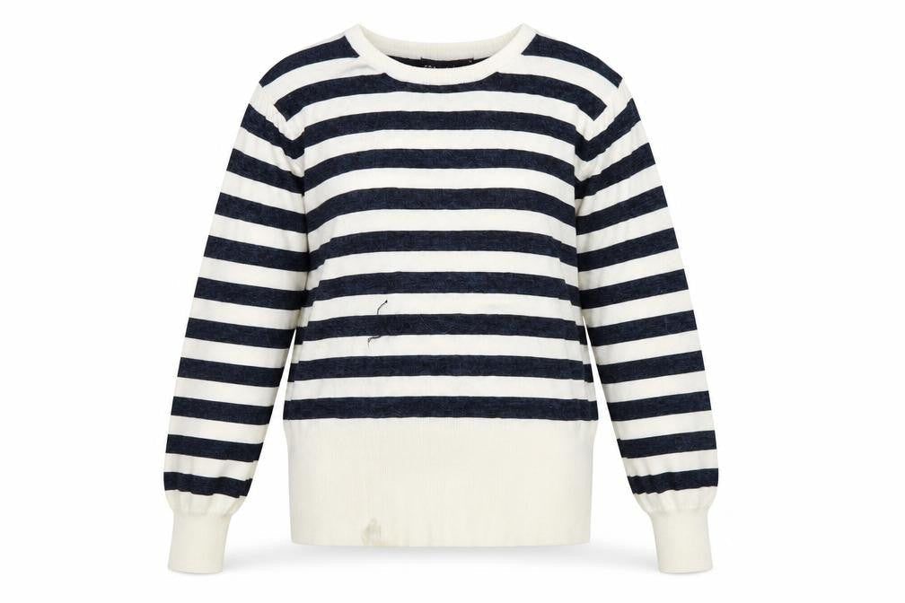 Marks & Spencer Women's Black Striped Pullover Jumper M