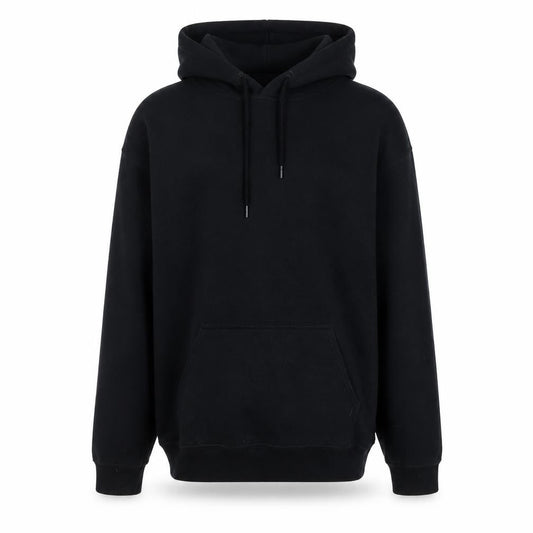 HONOUR Men's Black Graphic Pullover Hoodie, Size S