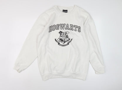 Additional front view of In The Style Women's White Hogwarts Pullover Sweatshirt, size 6