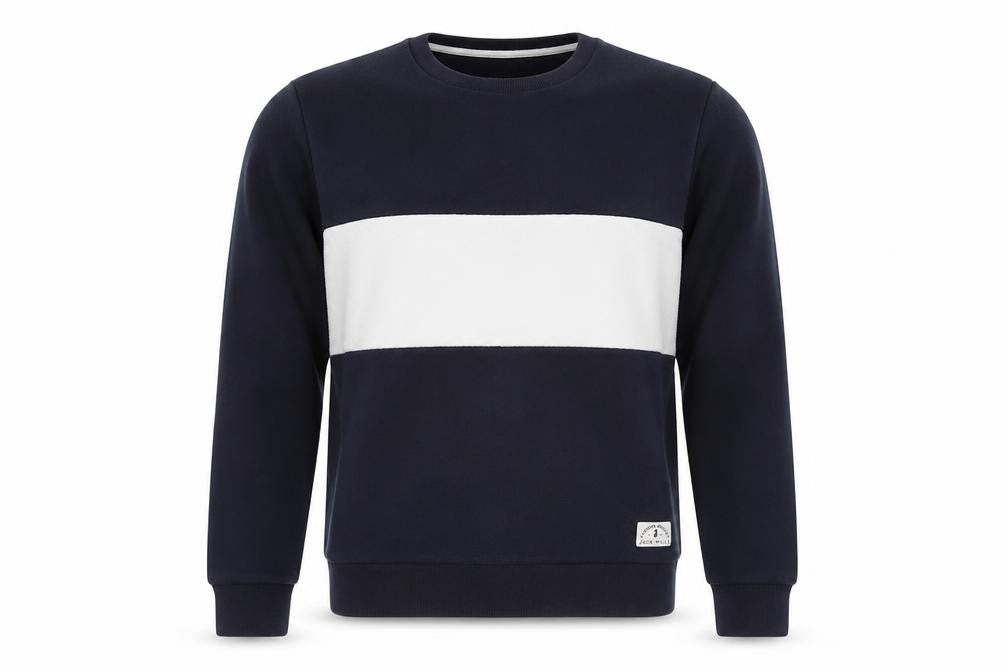 Jack Wills Men's Black/White Pullover Sweatshirt S