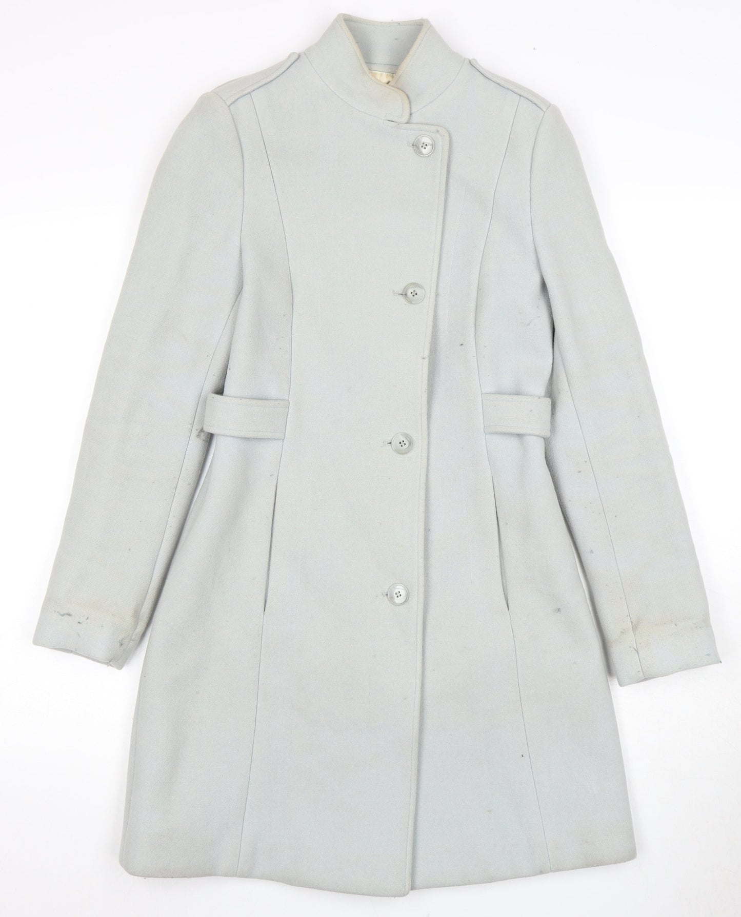 Reiss Women's Grey Wool Coat XS Mid-Length Classic