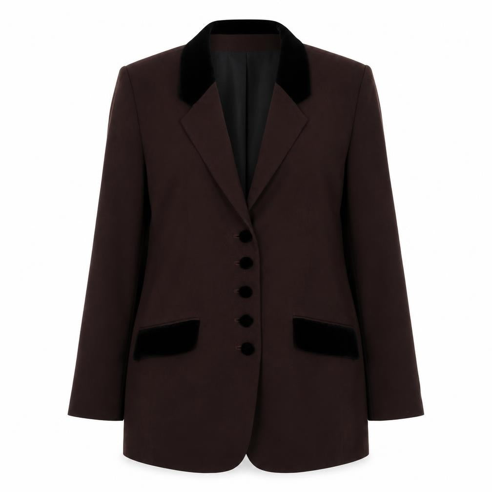 Lucia Women's Brown Tuxedo Blazer Size 12
