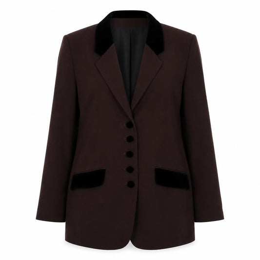 Lucia Women's Brown Tuxedo Blazer Size 12
