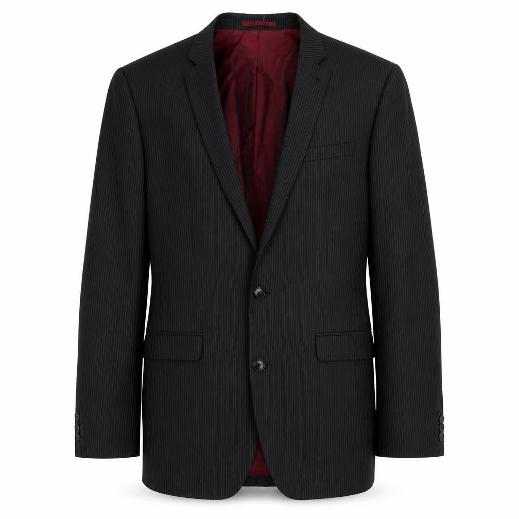 Next Men's Black Blazer, 38R, Striped, Elegant Style