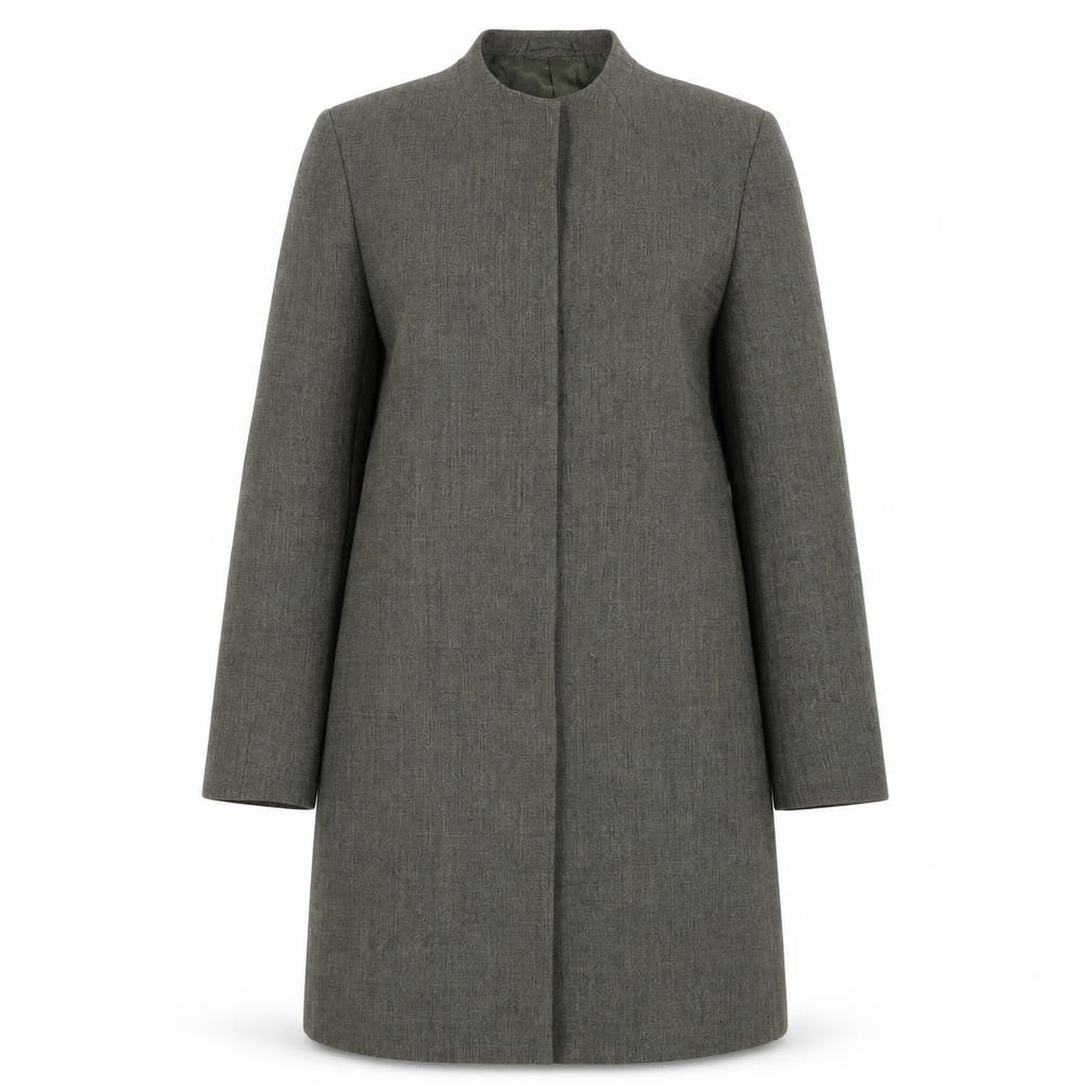 Next Women's Grey Overcoat, Size 12 - Elegant Business Attire