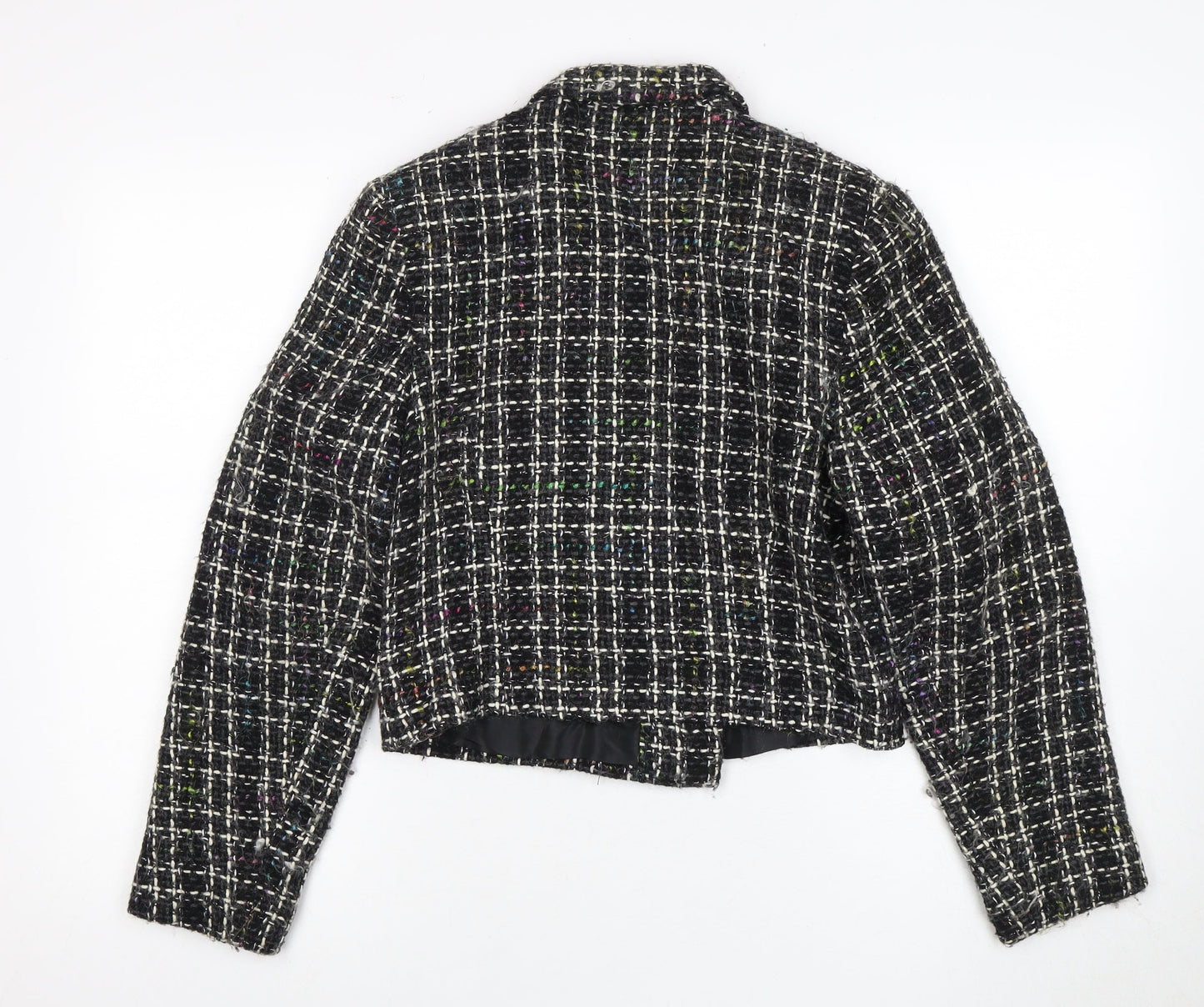 BHS Women's Multicoloured Tweed Jacket, Size 12 - Classic Style