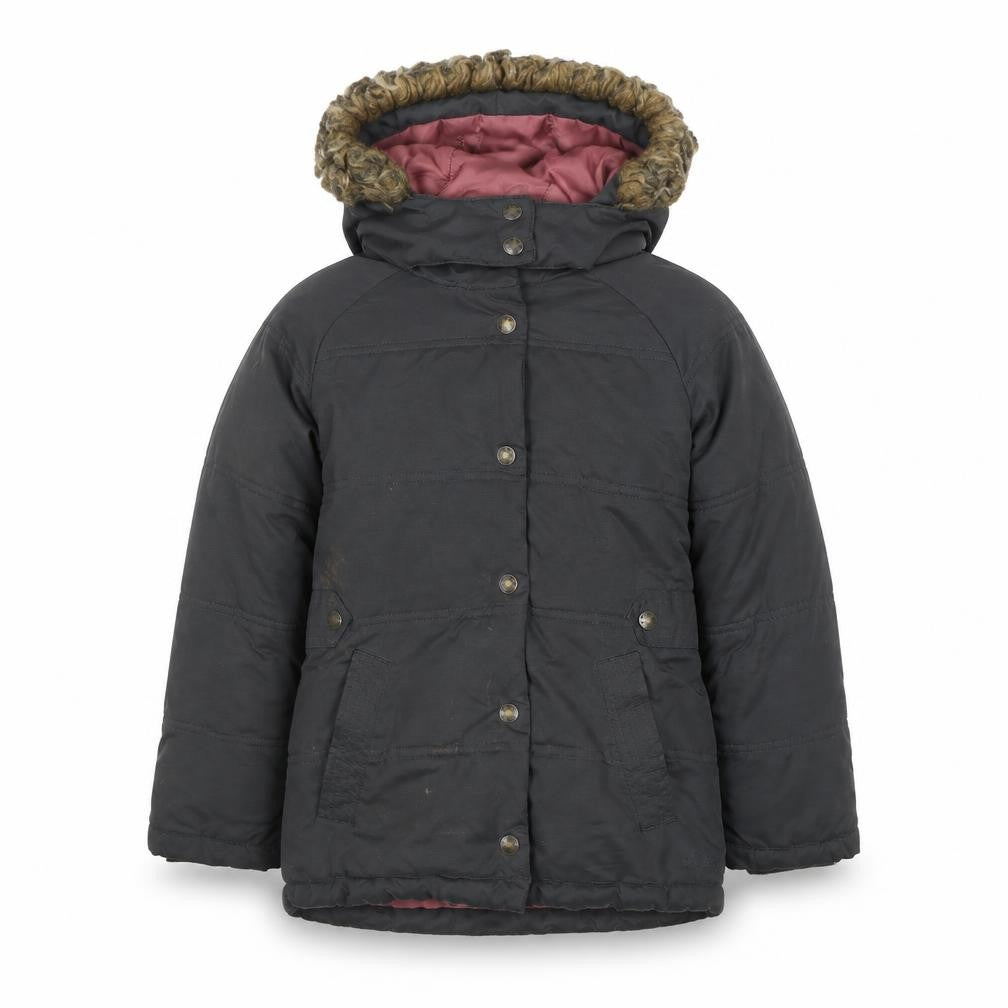 Fat Face Girls Black Mid-Length Puffer Jacket M