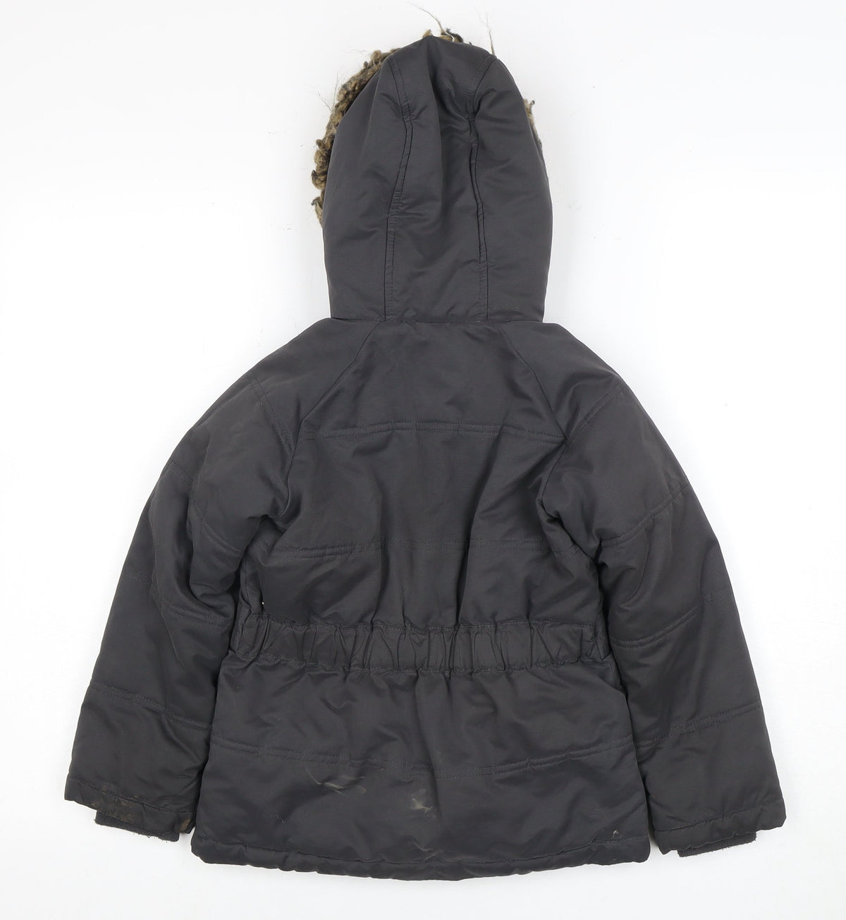 Fat Face Girls Black Mid-Length Puffer Jacket M