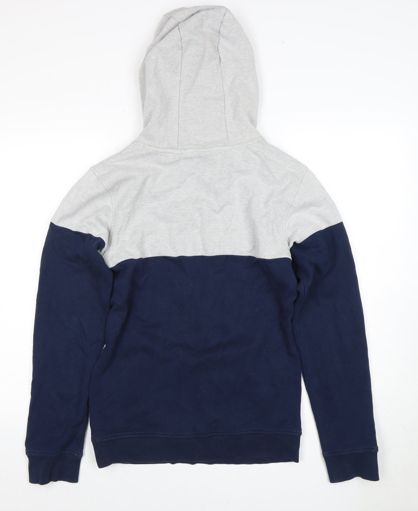 Adidas Men's Grey & Blue 1/4 Zip Hoodie, Size S