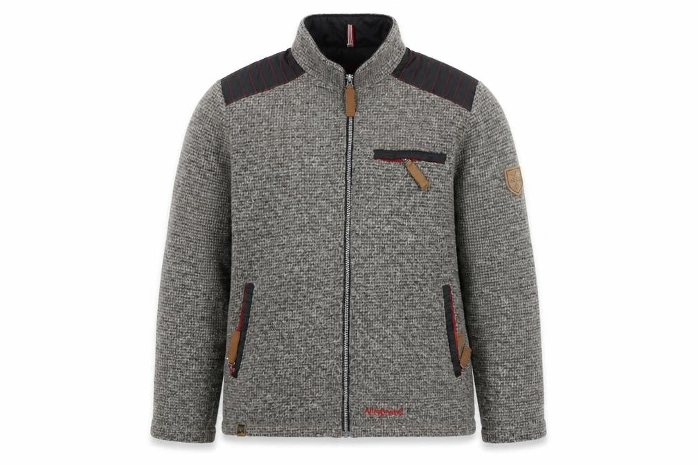Almgwand Men's Grey Wool Blend Jacket, Size 36