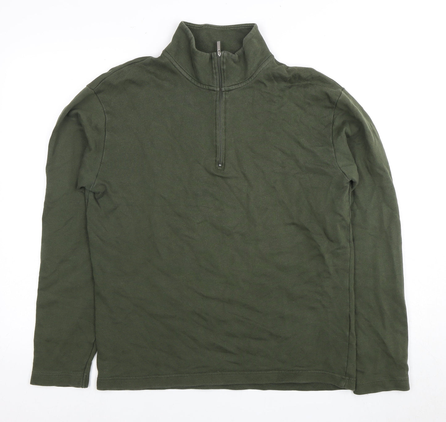 Selected Homme Men's Green 1/4 Zip Sweatshirt M
