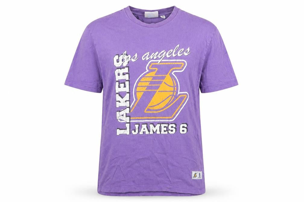 NBA Men's Purple Lakers T-Shirt, Medium, Sports Style