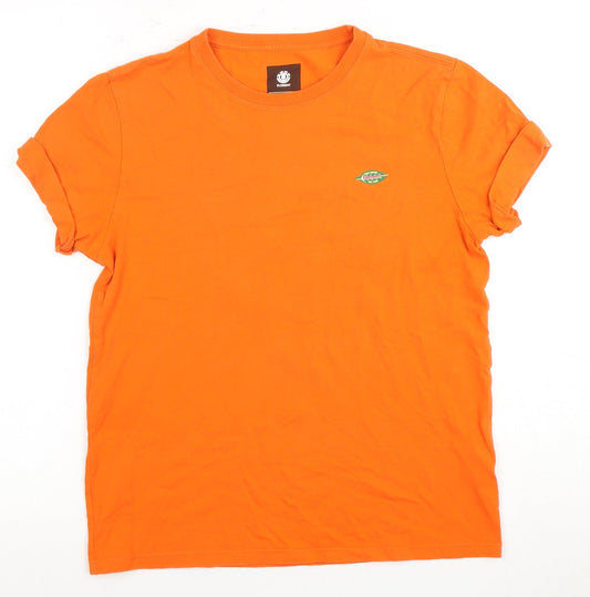 Element Women's Orange Crew Neck T-Shirt Size 14
