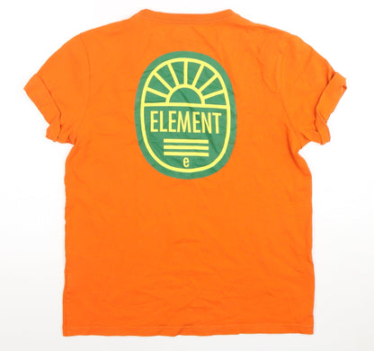 Element Women's Orange Crew Neck T-Shirt Size 14