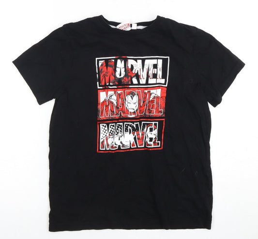 Marvel Boys Black Superhero Graphic Print T-Shirt 11-12 Years
