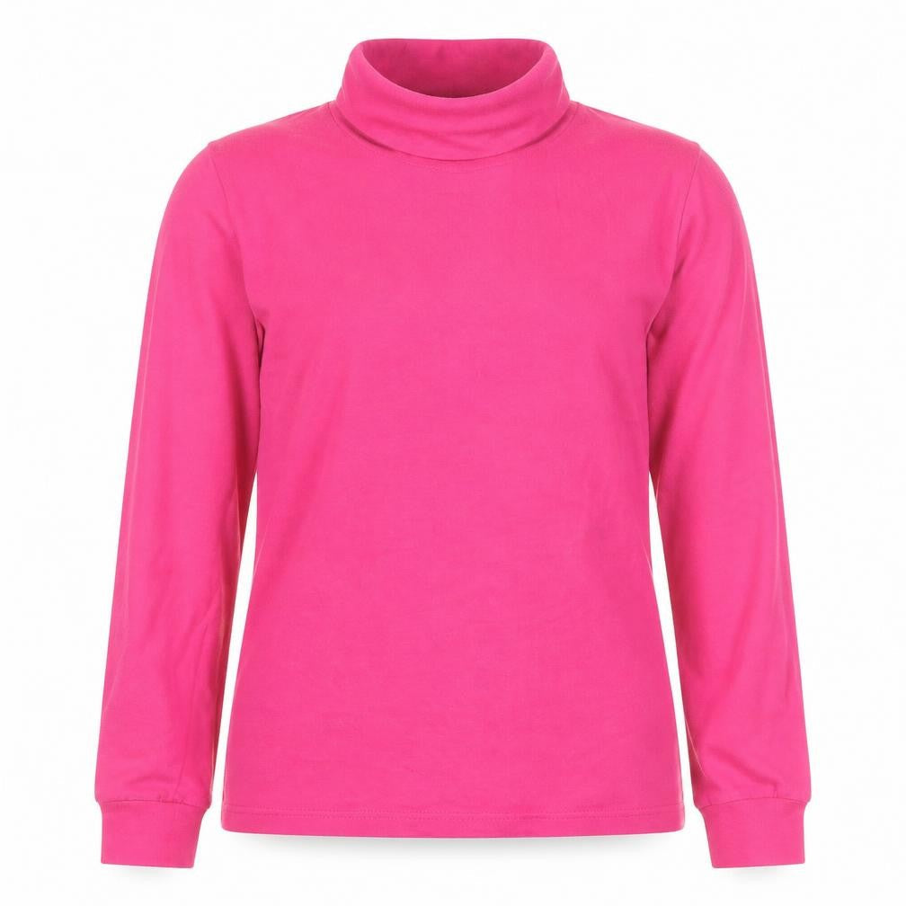 Crane Women's Pink Long Sleeve Mock Neck Top