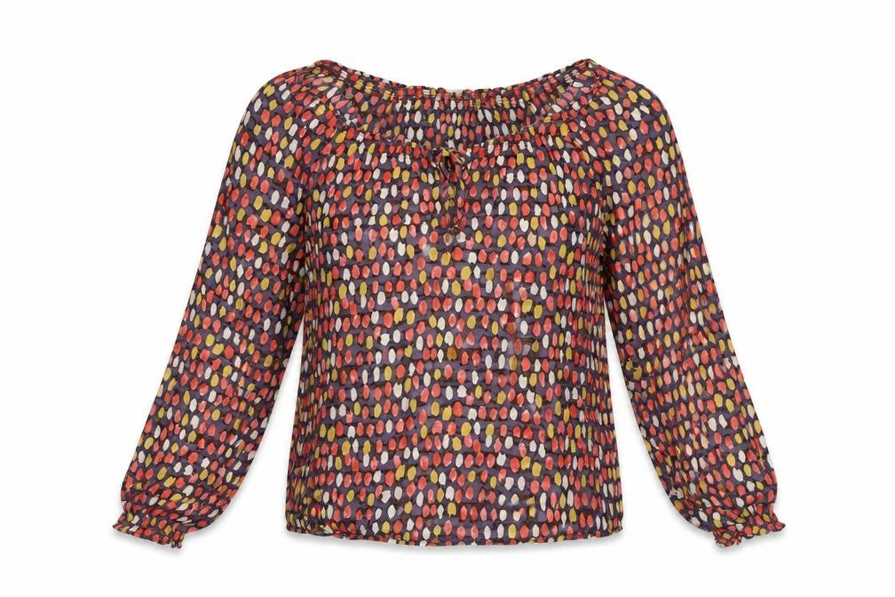 Boden Women's Multicoloured Blouse, Size 12, Long Sleeve, Viscose