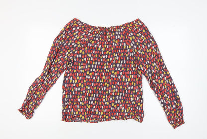 Boden Women's Multicoloured Blouse, Size 12, Long Sleeve, Viscose