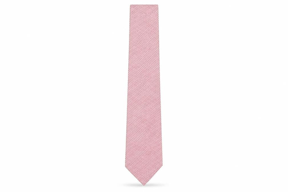 Thomas Nash Men's Pink Slim Tie, Geometric Pattern, One Size