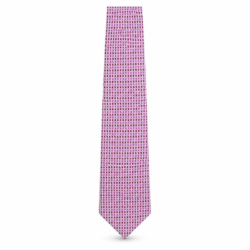 Pierre Cardin Men's Purple Geometric Silk Tie