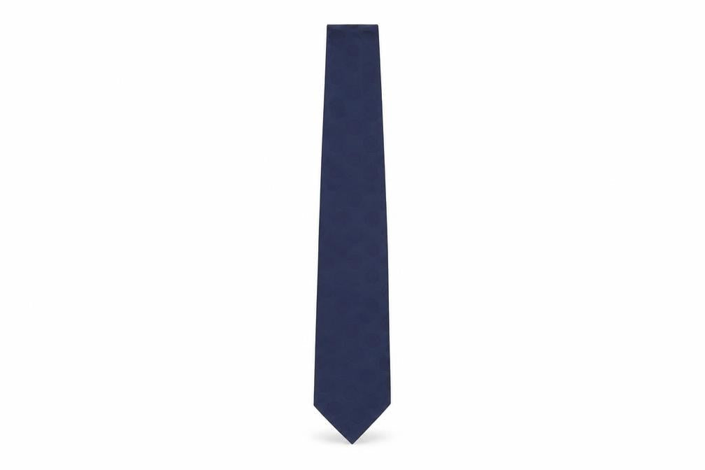 Savile Row Company Men's Blue Polka Dot Silk Tie