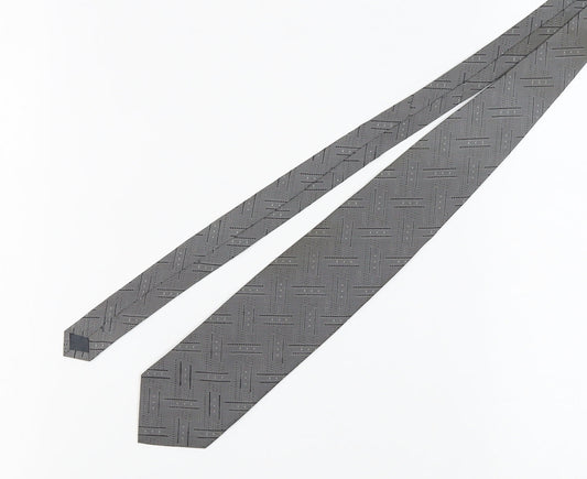 Valdini Men's Grey Geometric Tie, One Size