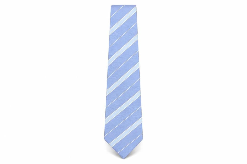 Crombie Blue Silk Striped Men's Tie, New With Tags
