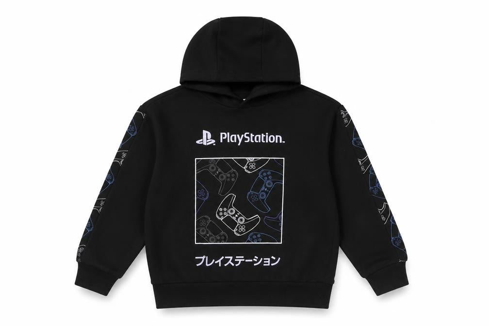 PlayStation Boys Black Hoodie 8-9 Years Cotton Gaming