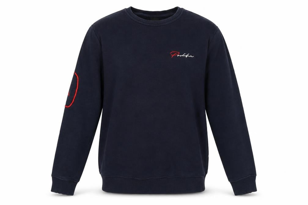 River Island Men’s Black Sweatshirt M Embroidered