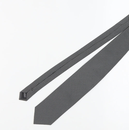 Michael Stewart Men's Black Geometric Silk Tie