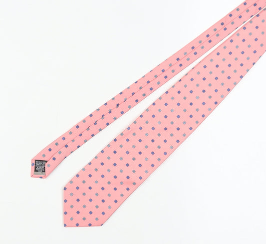 The Windsor Collection Men's Pink Silk Floral Tie