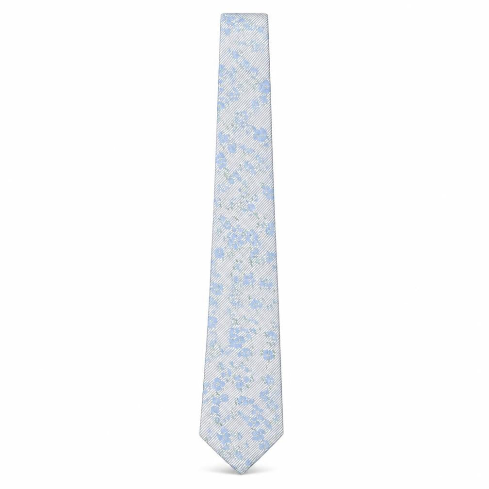 Marks & Spencer Men's Blue Floral Silk Tie
