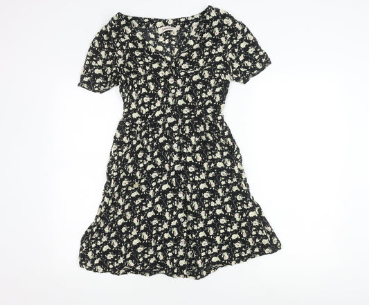 Louche Women's Black Floral XS Shirt Dress