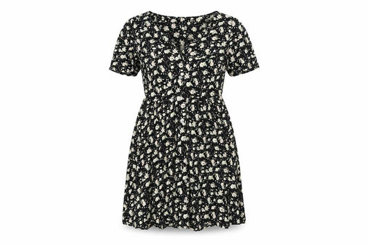 Louche Women's Black Floral XS Shirt Dress