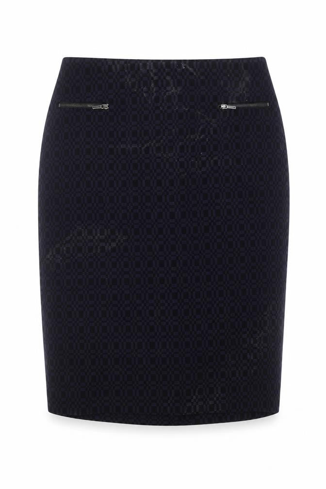 Marks & Spencer Women's Blue Check Pencil Skirt Size 14