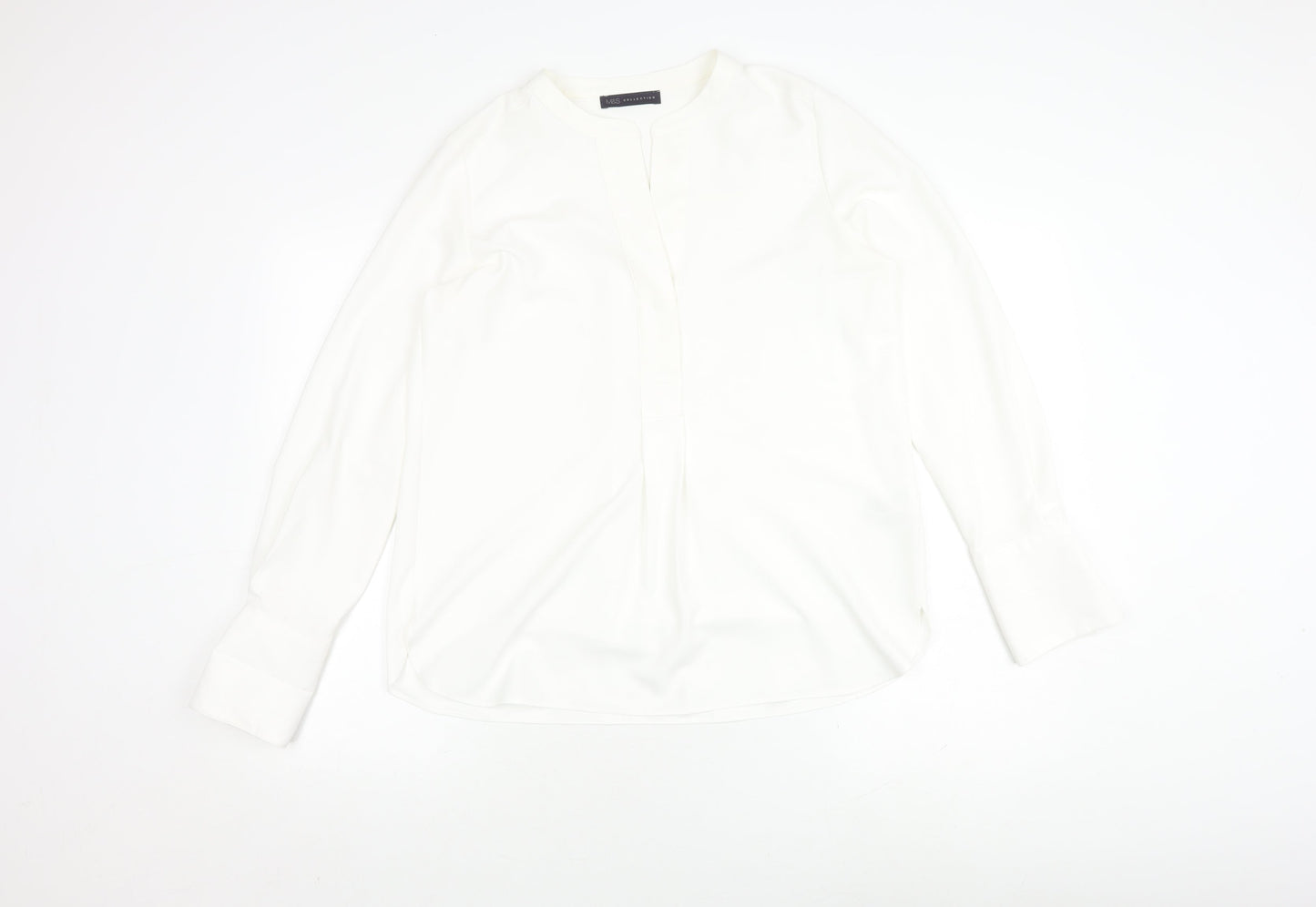 Marks and Spencer Ivory Blouse, Size 10, Women's Long Sleeve