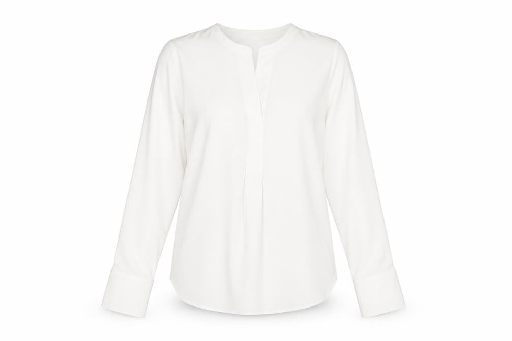 Marks & Spencer Ivory Blouse, Size 10, Women's Long Sleeve