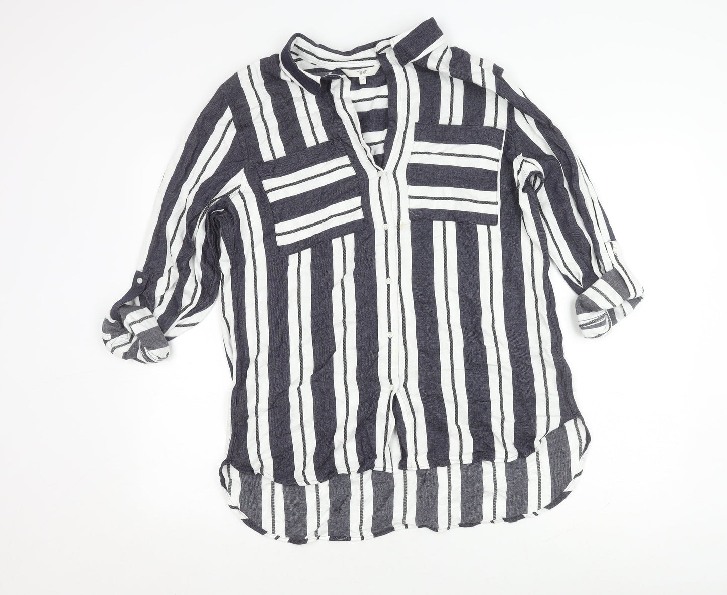 Next Women's Multicoloured Button-Up Shirt, Size 14, Casual Spring