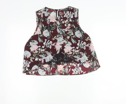 Back view of Miss Selfridge Women's Floral Blouse, size 10