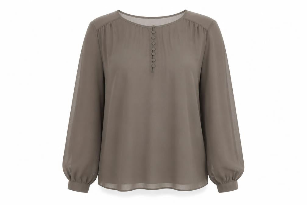 Next Women's Grey Blouse in Size 14 with Buttons