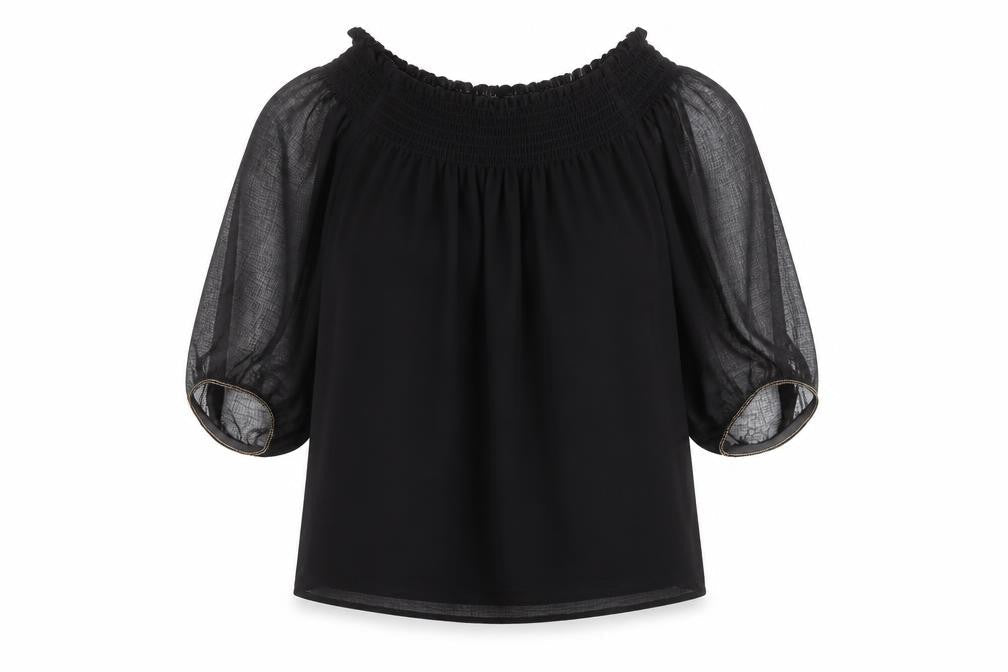 Zara Basic Women’s Black XS Balloon Blouse