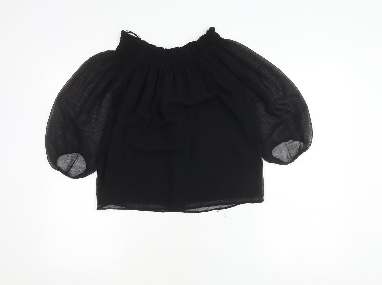Zara Basic Women’s Black XS Balloon Blouse