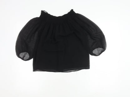 Zara Basic Women’s Black XS Balloon Blouse