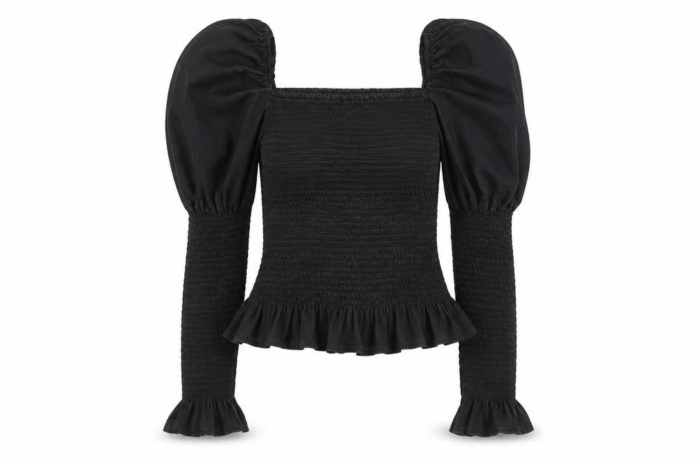 Stella Morgan Women's Black Puff Sleeve Blouse UK 8