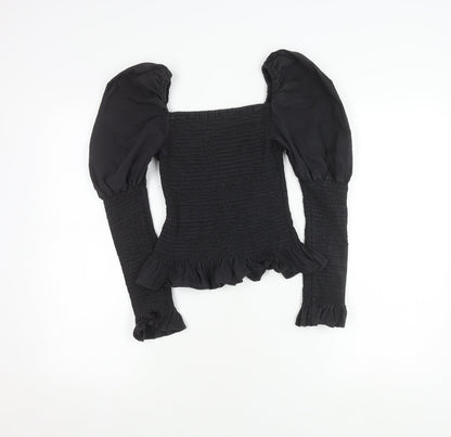 Stella Morgan Women's Black Puff Sleeve Blouse UK 8