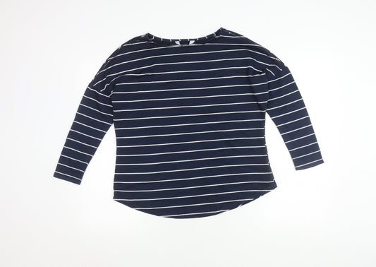 Principles Women's Blue Striped T-Shirt - Size M