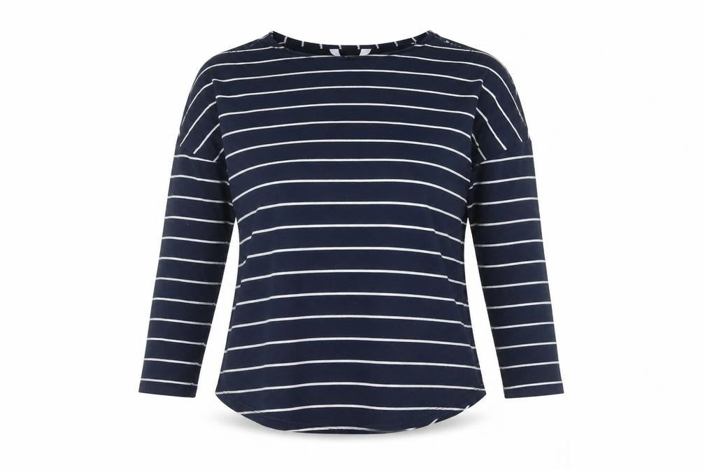 Principles Women's Blue Striped T-Shirt - Size M