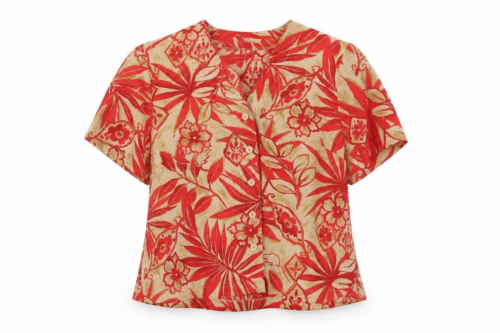 Paul Separates Women's Red Floral Button Shirt
