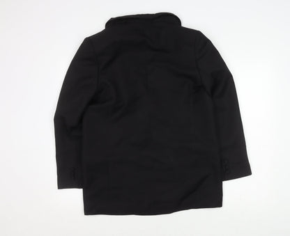Back view of ASOS DESIGN Women's Black Regular Double-Breasted Blazer