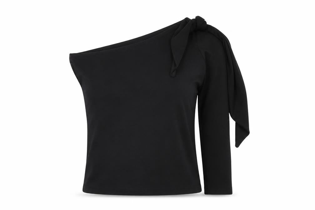 Marks & Spencer Women Black One Shoulder Top